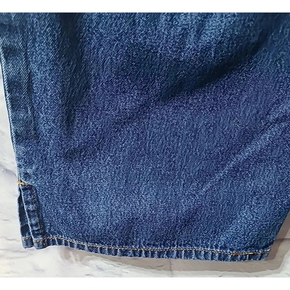 Double D Ranch Yoakum Denim Capri Jeans Women's Large Blue Embroidered Pull On - Picture 5 of 6